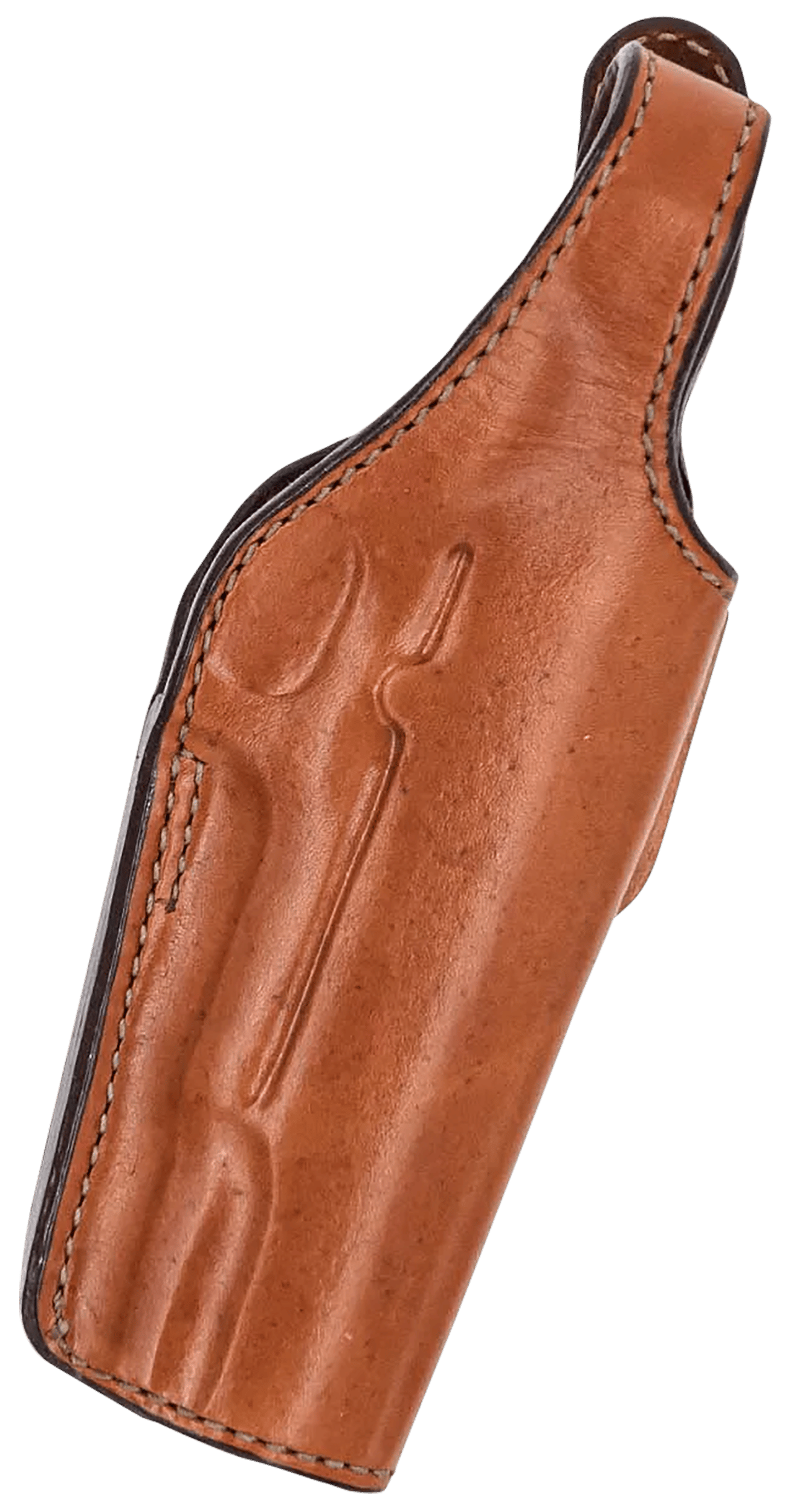 Bianchi 17632 19L Thumbsnap Belt Holster Size 19 Open Bottom Style made of Leather with Tan Finish & Belt Loop Mount Type fits Ruger SR1911 & Springfield 1911-A1 for Right Hand