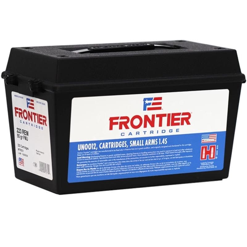 Hornady Frontier Rifle Ammunition .223 Rem 55gr FMJ 1282 fps 200/ct (Ammo Can)