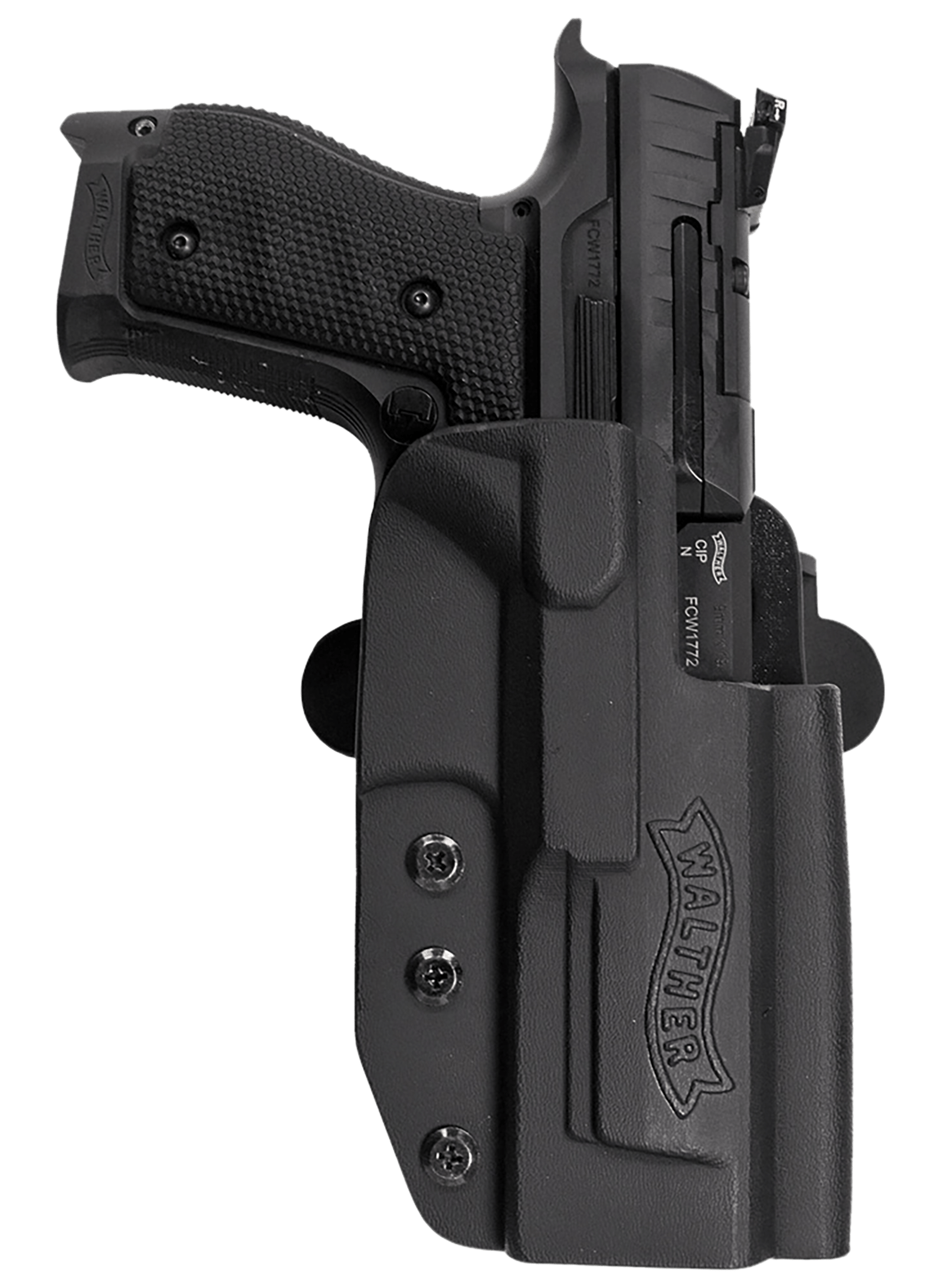 Walther Arms 5130217 PPQ  Q5 Match Steel Frame OWB Holster Black Kydex Belt Slide