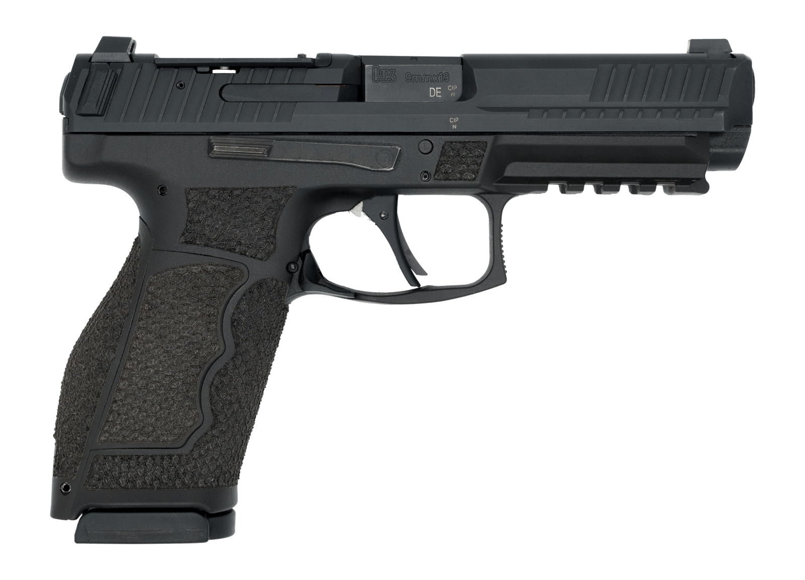 Langdon Tactical Tech VP9A1FHPRDMWC HK VP9A1F  Full Size Frame 9mm Luger 17+1 4.53" Black Nitride Polygonal Rifled Barrel, Black Nitride Optic Ready/Serrated Slide, Black Polymer Frame w/Picatinny Rai