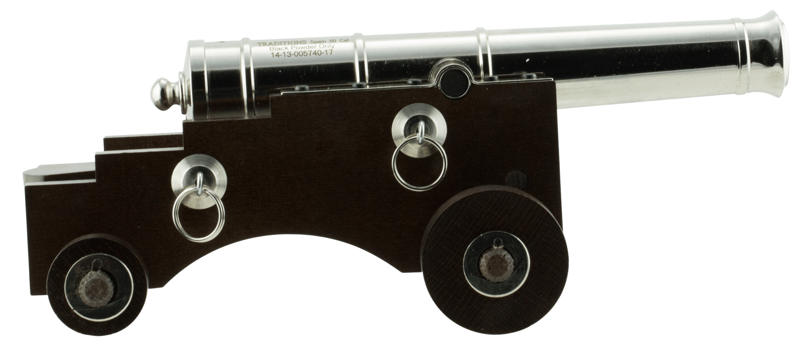 Traditions CN8041 Old Ironsides Mini Cannon 50 Cal 9" Nickel Barrel Hardwood Stock Breech Action