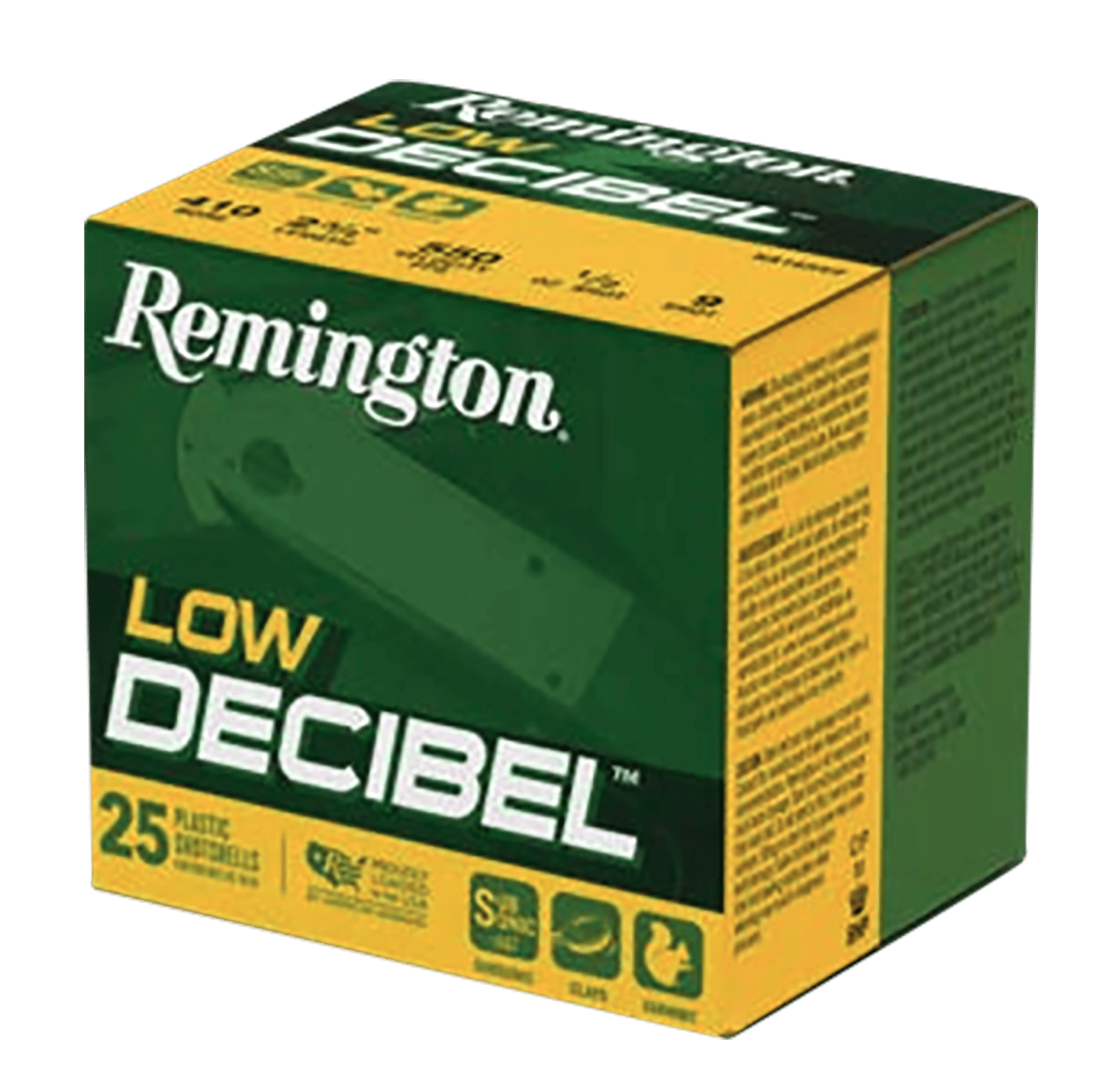 Remington Ammunition R20740 Low Decibel  410Gauge 2.50" 9Shot 25 Per Box/10 Case