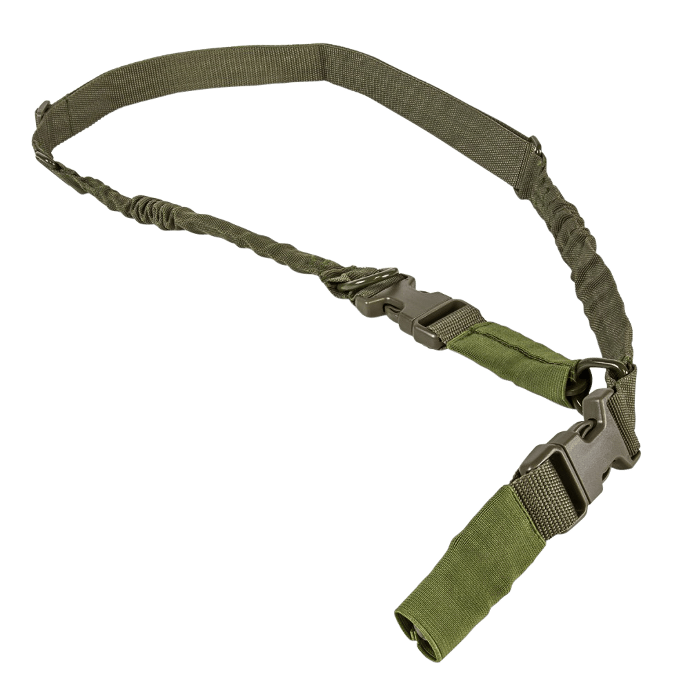 NcStar AARS21PG VISM Sling Green Nylon Strap w/Elastic Shock-Cord 55"-72" OAL Adjustable Bungee