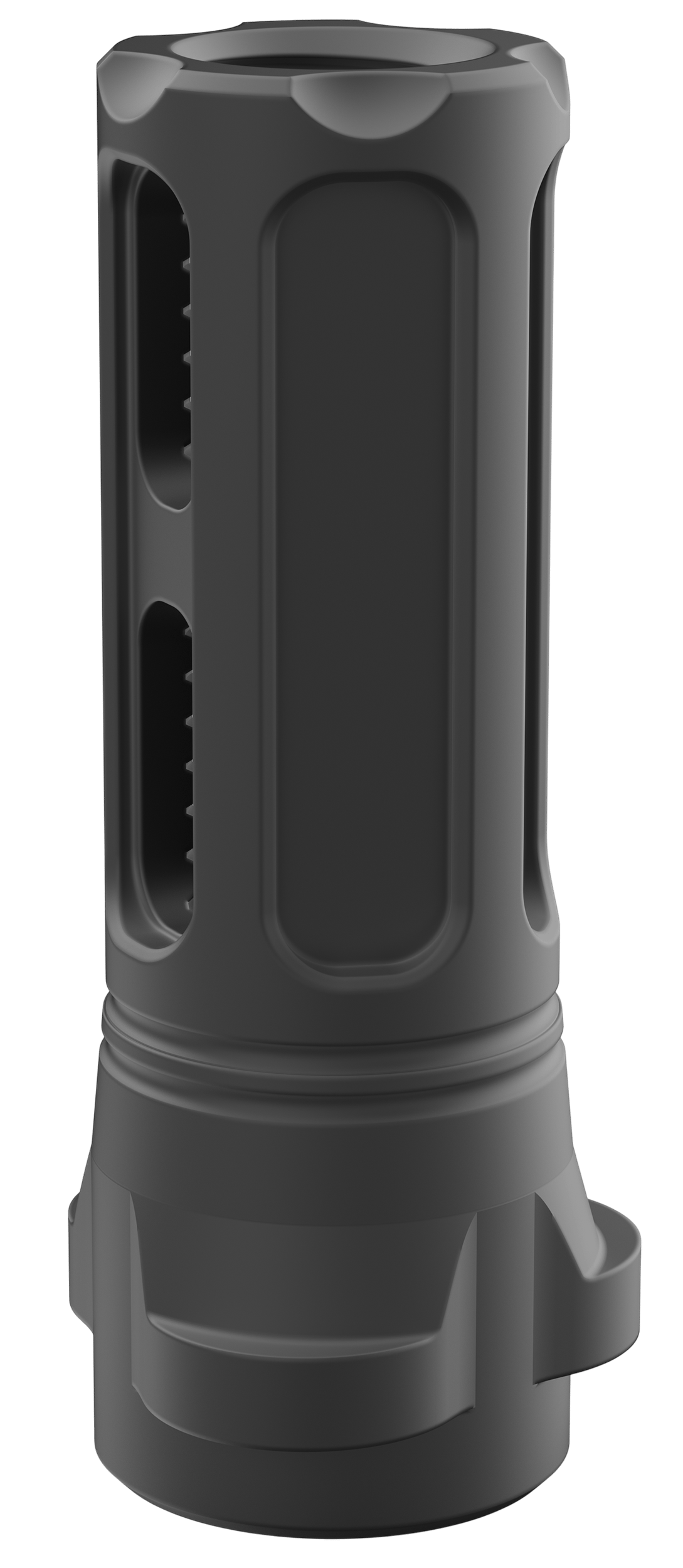 Breek Arms BRK4323 Sentinel Caged Flash Hider Black Nitride Steel 1/2"x28 Threads 9mmLuger Compatible w/ Breek-LOK 3QD
