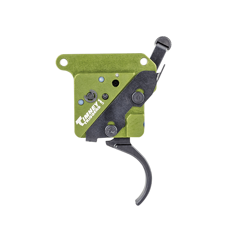 Timney Triggers 510V2 Elite Hunter  Curved Trigger with 3 lbs Draw Weight & Black/Green Finish for Remington 700 Right