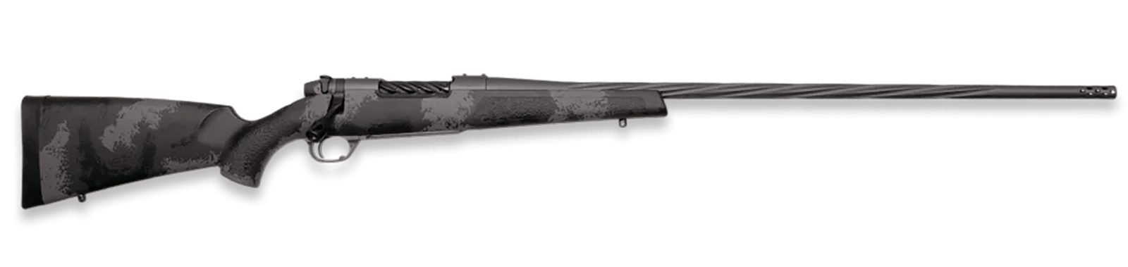 Weatherby MLW01N7MMBR2B Mark V Live Wild 7mm BC 3+1 20" Carbon Gray Cerakote Fluted Threaded Barrel & Drilled & Tapped Receiver, Black w/Gray Accents Fixed Polymer Stock, Right Hand