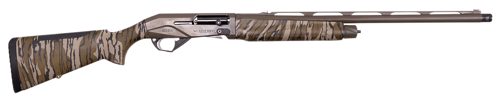 Weatherby XTB2024MAG Sorix Turkey Compact 20 Gauge Semi Auto 3.50" 2+1 24" Burnt Bronze Cerakote Vent Rib Barrel & Drilled & Tapped Receiver, Fixed Mossy Oak Bottomland Synthetic Stock, Ambidextrous