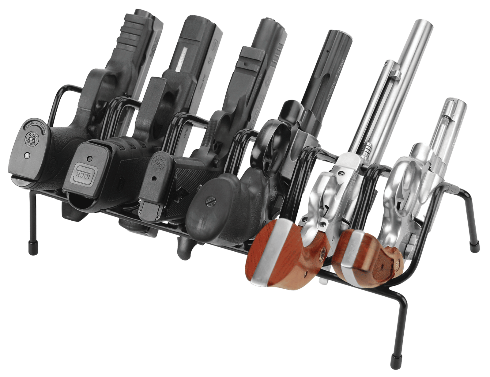 Past 222210 LockDown 6 Gun Handgun Rack Black