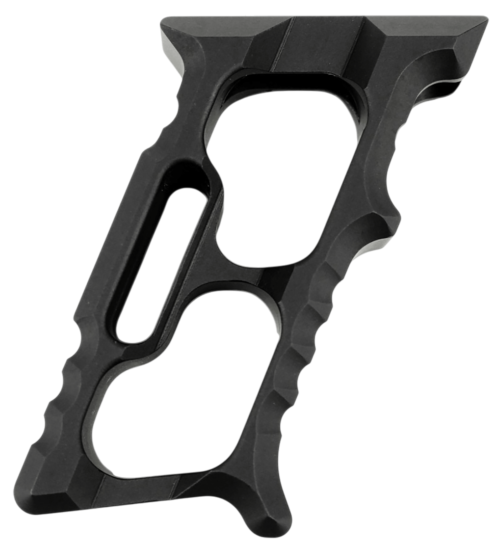 Tyrant CNC TD552BLKM1 Minivert Grip Halo Black Aluminum Fits AR15