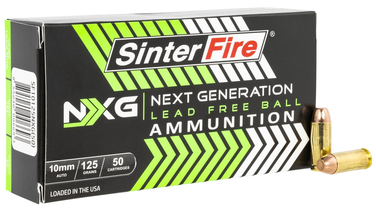 SinterFire Inc SF10125NXG Next Generation (NXG)  10mmAuto 125gr Lead Free Ball 50 Per Box/20 Case