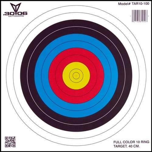 30-06 OUTDOORS PAPER TARGET ARCHERY 10-RING 17"X17" 100CT