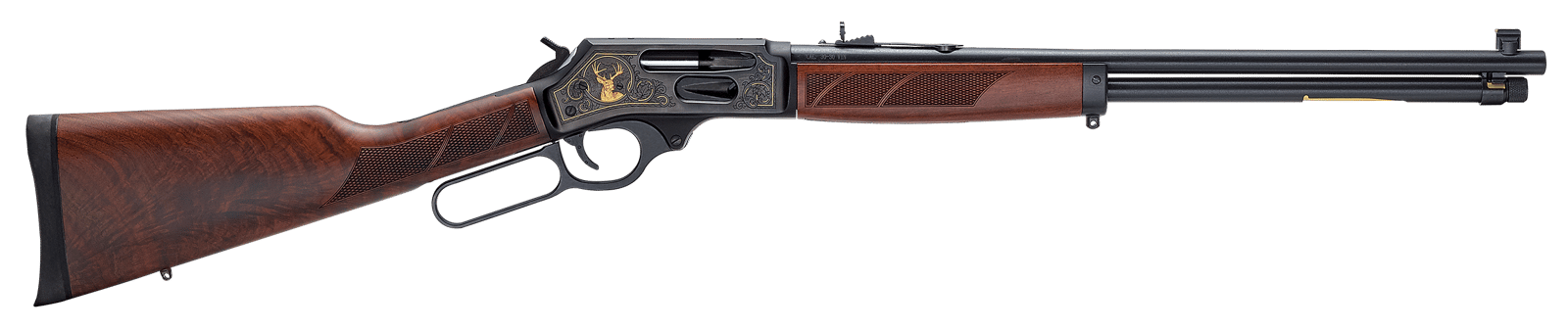Henry H009GWL Side Gate Wildlife Full Size 30-30 Win 5+1 20" Blued Steel Barrel, Blued Steel Receiver, Fancy American Walnut Stock Right Hand