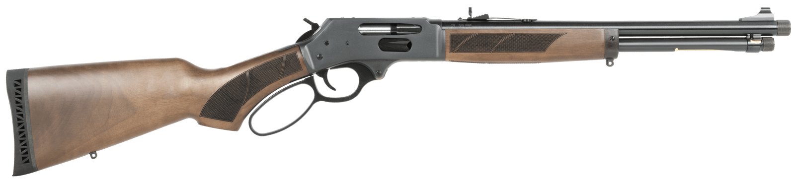 Henry H010PGR4570 Protector Carbine 45-70 Gov 4+1 16.50" Blued Threaded Barrel, Blued Steel Drilled & Tapped Receiver, American Walnut Fixed w/Pistol Grip Stock