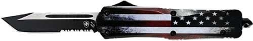 TEMPLAR KNIFE LARGE OTF FULL US 3.5" BLACK TANTO SERRATED