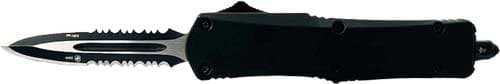 TEMPLAR KNIFE LARGE OTF BLACK RUBBER 3.5" BLACK DAGGER SRRTD