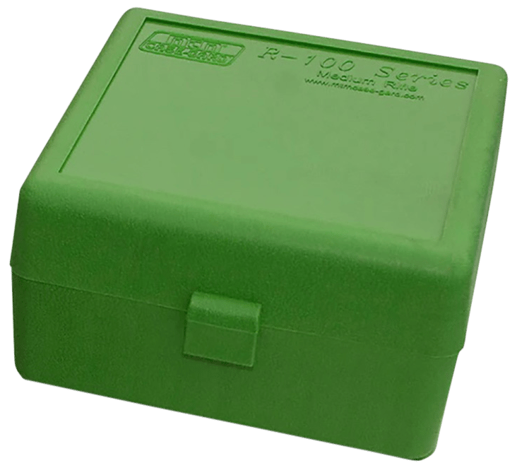 MTM Case-Gard RS10010 Ammo Box Flip-Top 223Rem/204Ruger Green Polypropylene 100rd