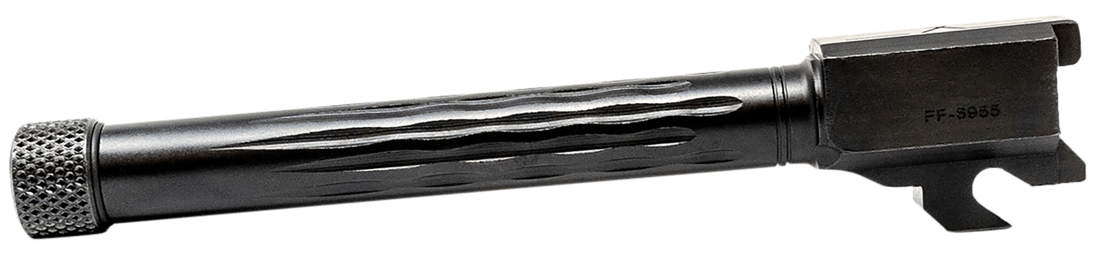 Faxon Firearms 320B910NFLOQT Match Series  9mm Luger Fluted Threaded Black Nitride Stainless Steel, Fits Sig P320