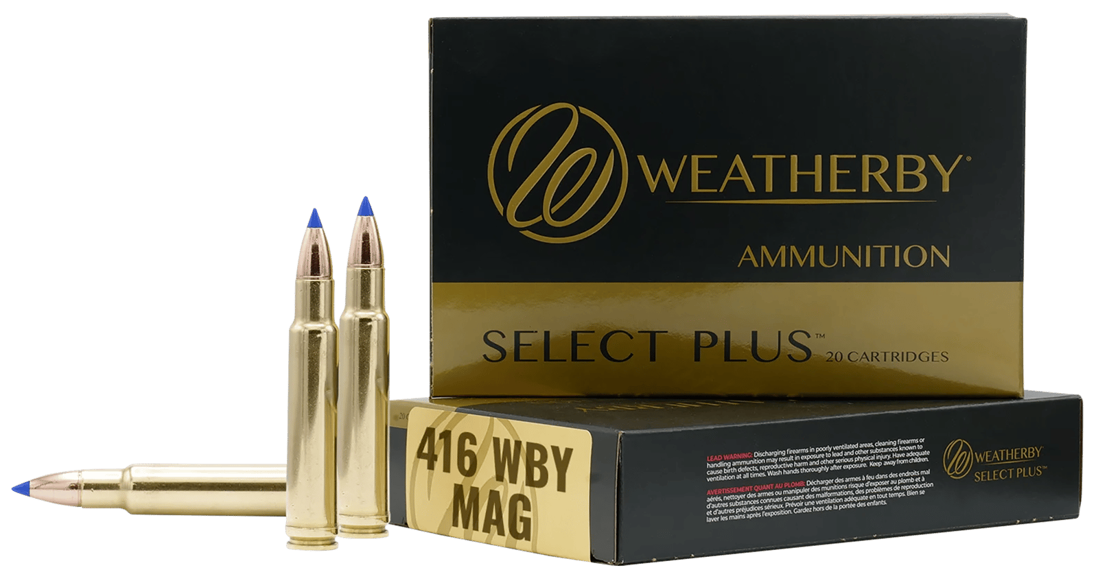 Weatherby B416350TTSX Select Plus  416WthbyMag 350gr Barnes Tipped TSX Lead Free 20 Per Box/10 Case