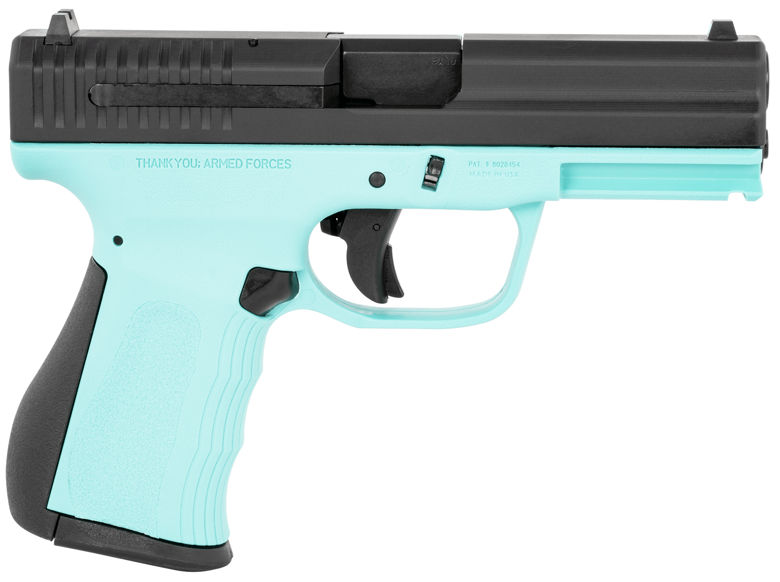 FMK G9C1G2TBSS 9C1 G2 9mm Luger 14+1 4" Black Stainless Steel Barrel, Black Serrated Carbon Steel Slide, Blue Jay Polymer Frame w/Picatinny Rail, Black Backstrap Grip