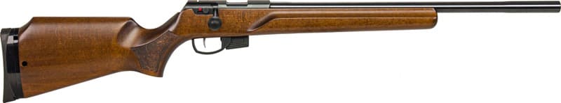 ANSCHUTZ 1761 HB MPR 22LR 21.4" BLUED/HARDWOOD 2-STG
