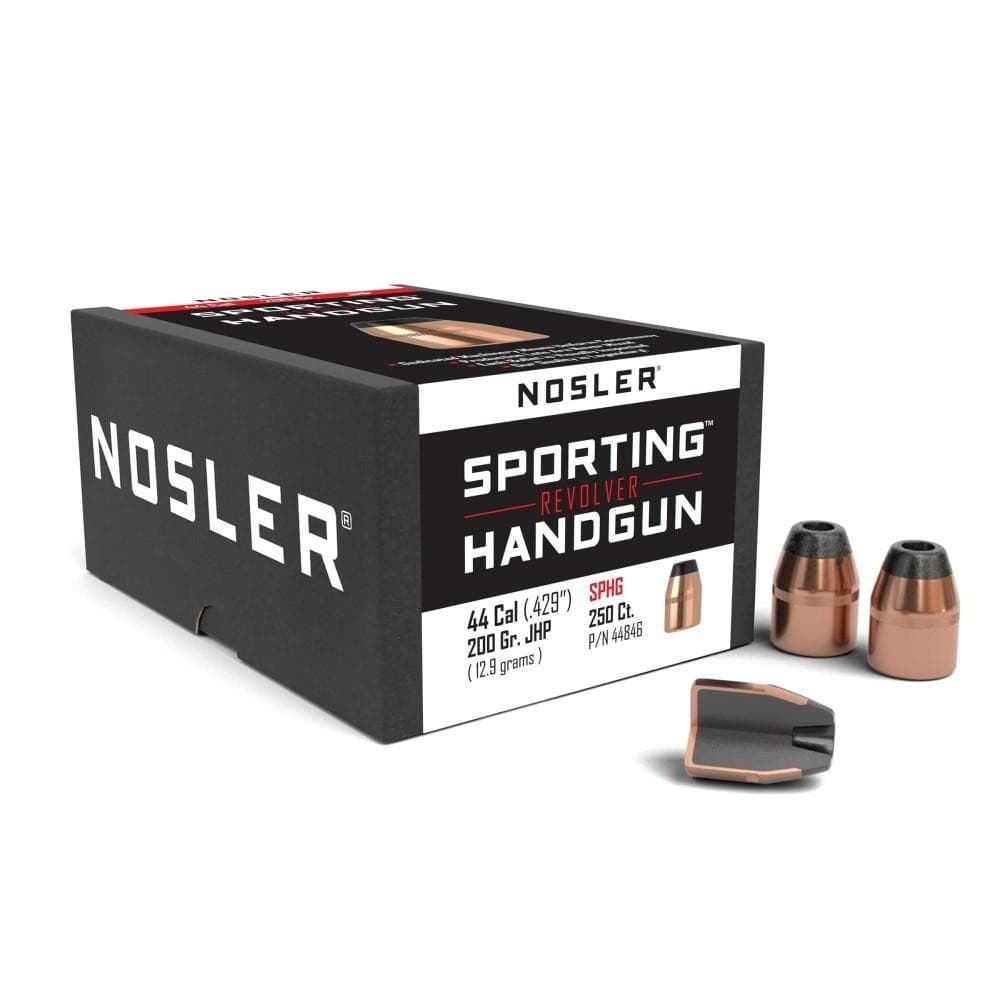 Nosler Sporting Handgun Revolver Bullets .44 cal .429" 200 gr JHP 250/ct