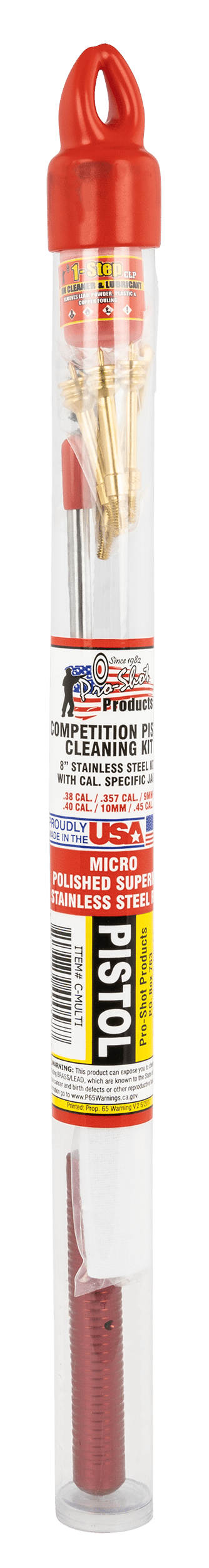 Pro-Shot CMULTI Competition Tube Kit .38/ .45 Cal Pistol/Reusable Tube w/Hang Cap Case