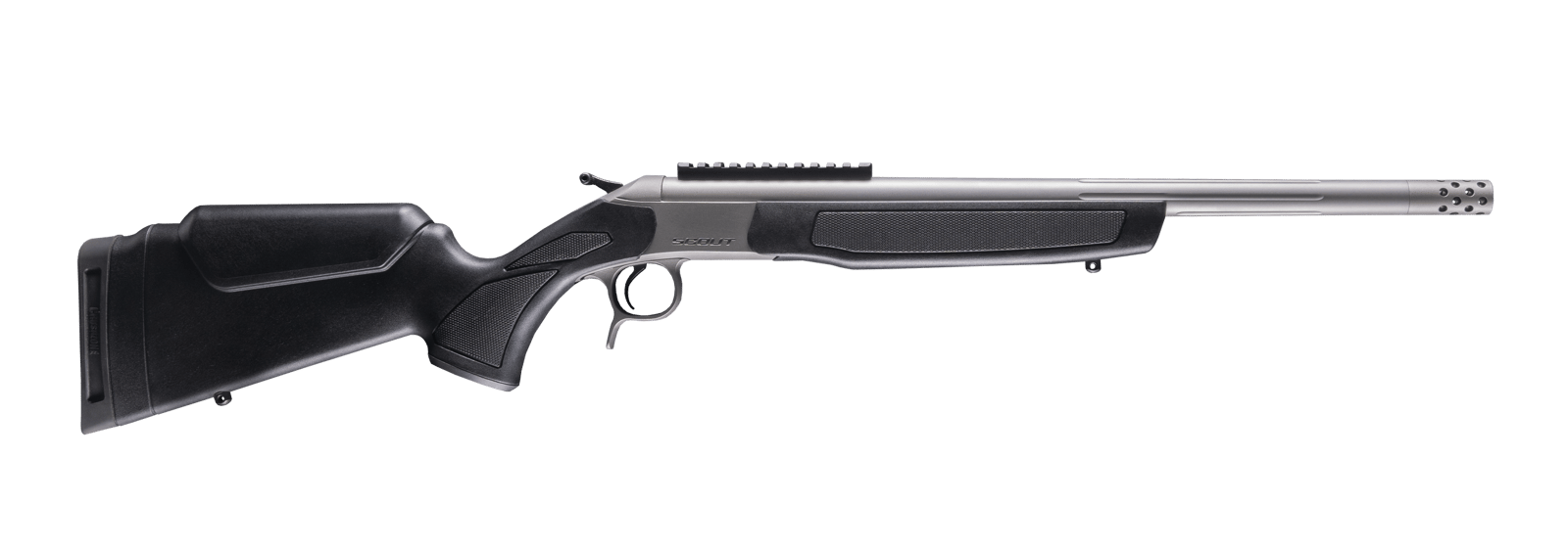 CVA CR4434S Cascade Takedown 223 Rem 1rd 20" Matte Stainless Steel Threaded Barrel & Receiver w/Picatinny Rail, Black Synthetic Stock