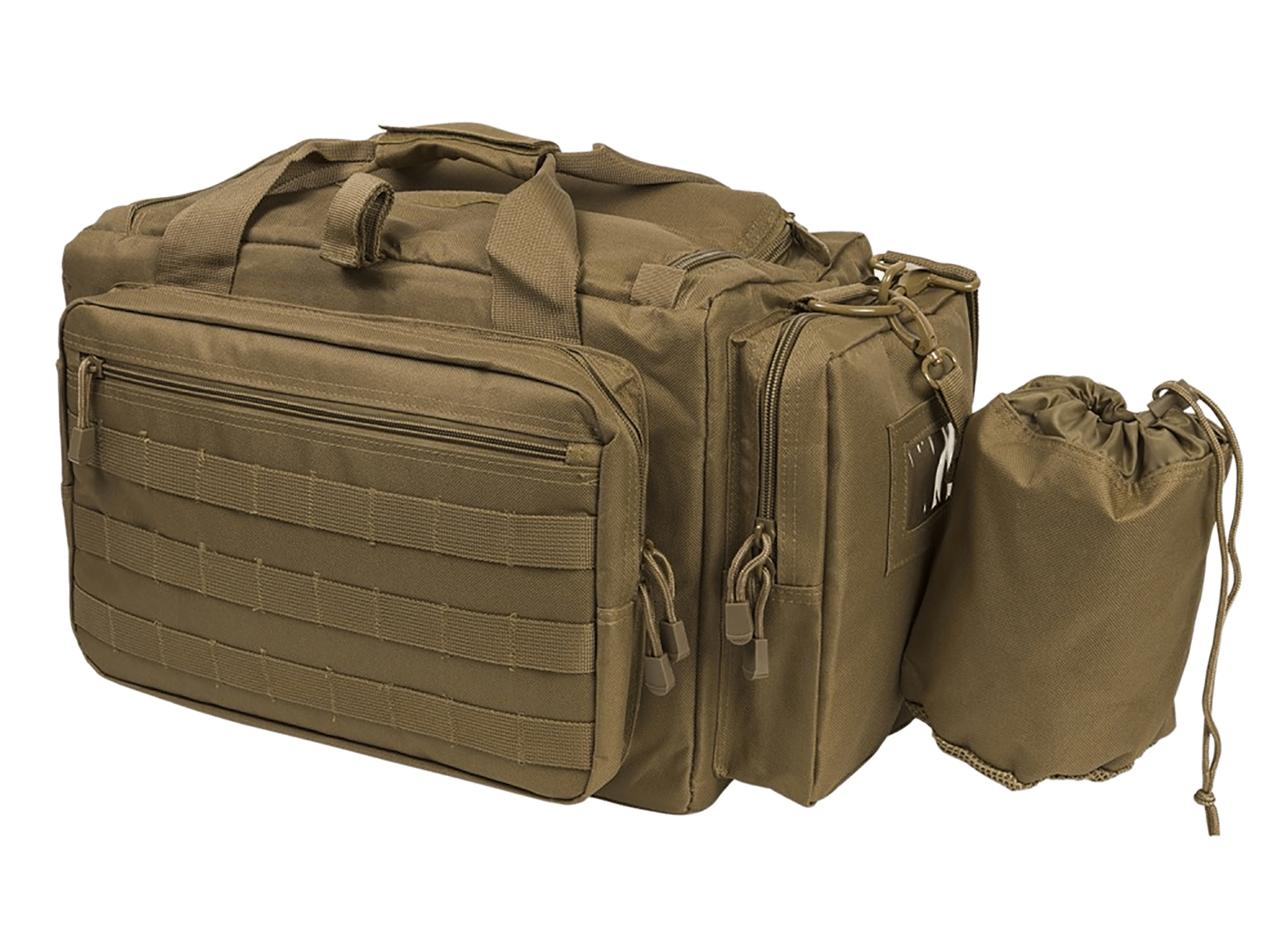 NcStar CVCRB2950T VISM Competition Range Bag with Padded Side Pockets, Lockable Zippers, Mag Pockets, Large D-Rings, Wide Padded Shoulder Strap & Tan Finish