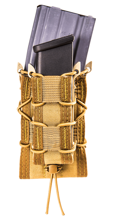 High Speed Gear 11DD00CB TACO Double Decker Mag Pouch Double Coyote Brown Nylon MOLLE Compatible w/ Rifle Compatible w/ Pistol