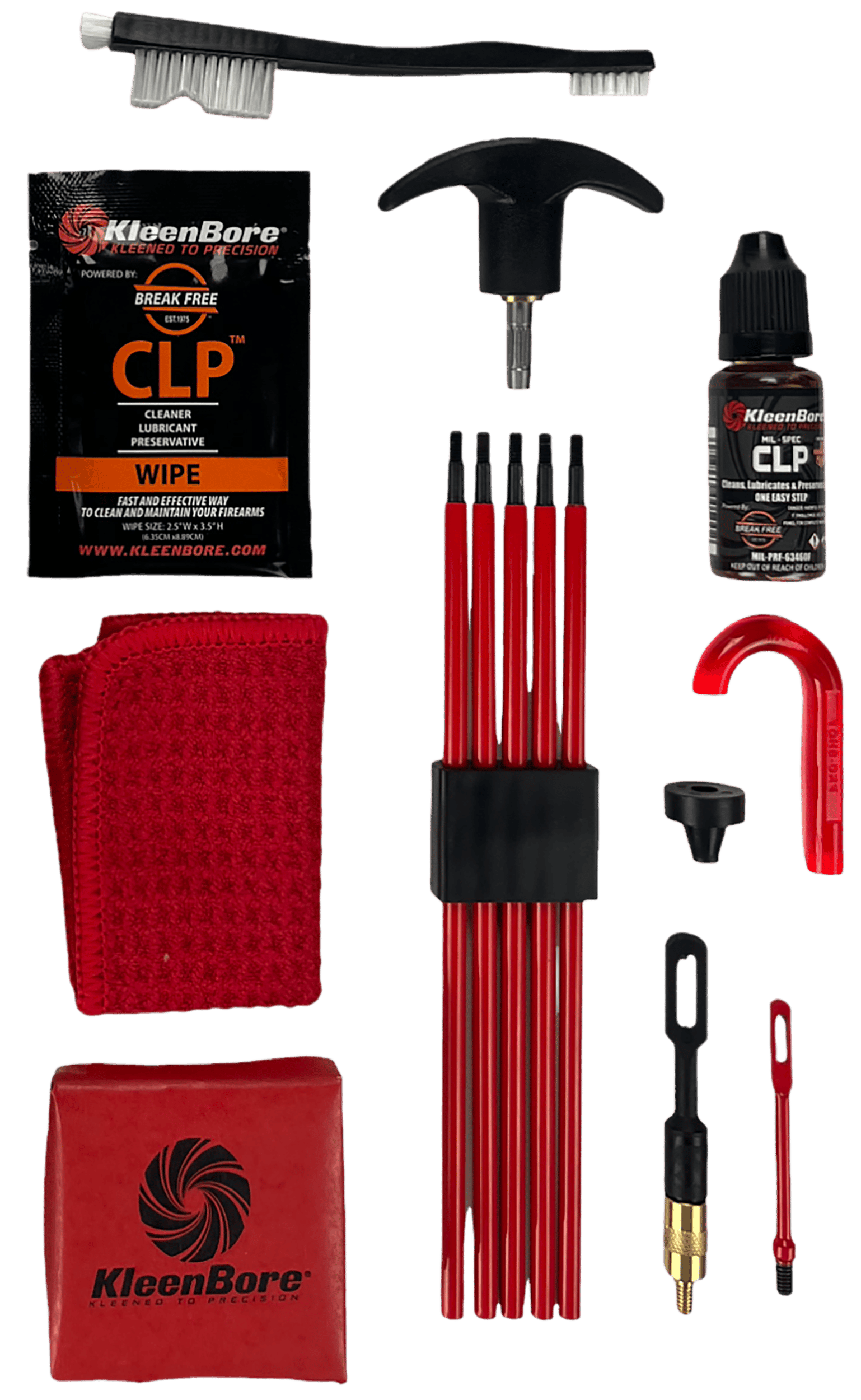 KleenBore SAF300 SAF-T-CLAD Universal Classic Cleaning Kit 22 Cal - 12 Gauge Handguns / Rifles / Shotguns
