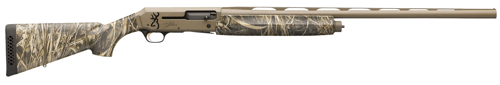 Browning 011434204 Silver Field 12 Gauge 3.5" 4+1 (2.75") 28", FDE Barrel/Rec, Realtree Max-7 Camo Synthetic Stock With Textured Gripping Surface