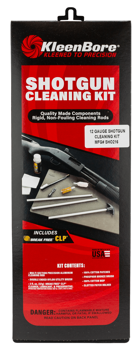 KleenBore SHO216 Classic Cleaning Kit 12 Gauge Shotgun