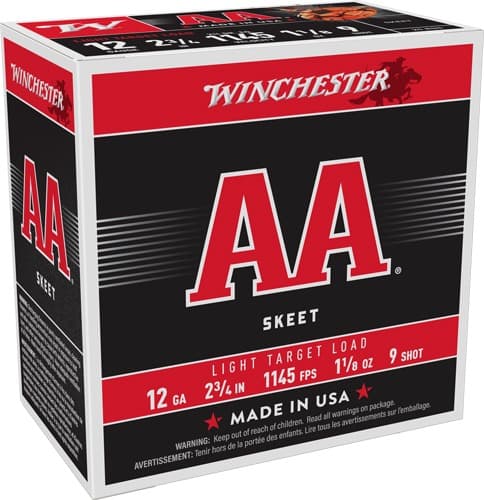 WINCHESTER AA 12GA 2.75" 1-1/8OZ #9 1145FPS 250RD CASE