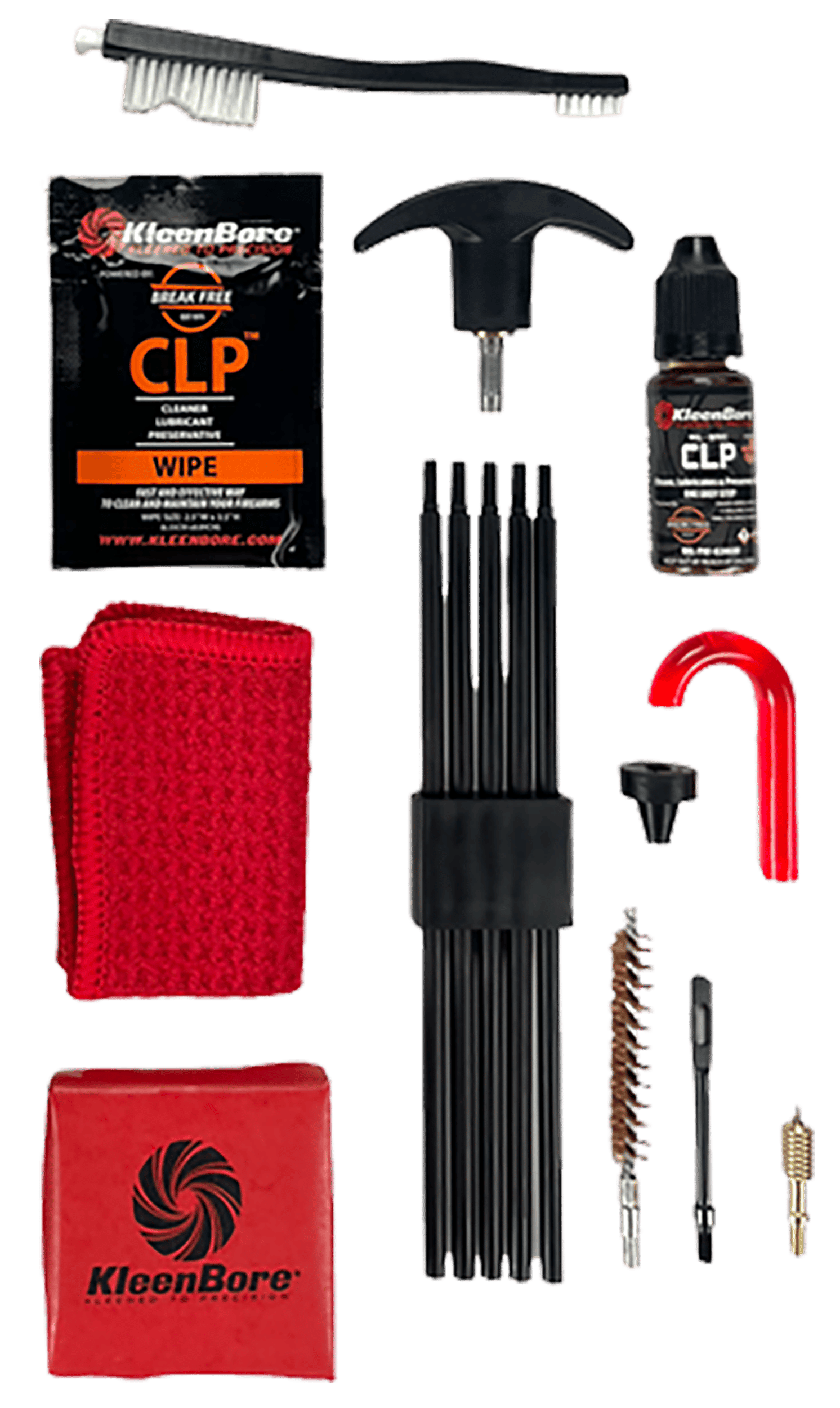 KleenBore K309 Rifle Classic Cleaning Kit .35/ 9mm PCC Cal Carbine Rifle Nylon Bristles Phosphor Bronze Bristles
