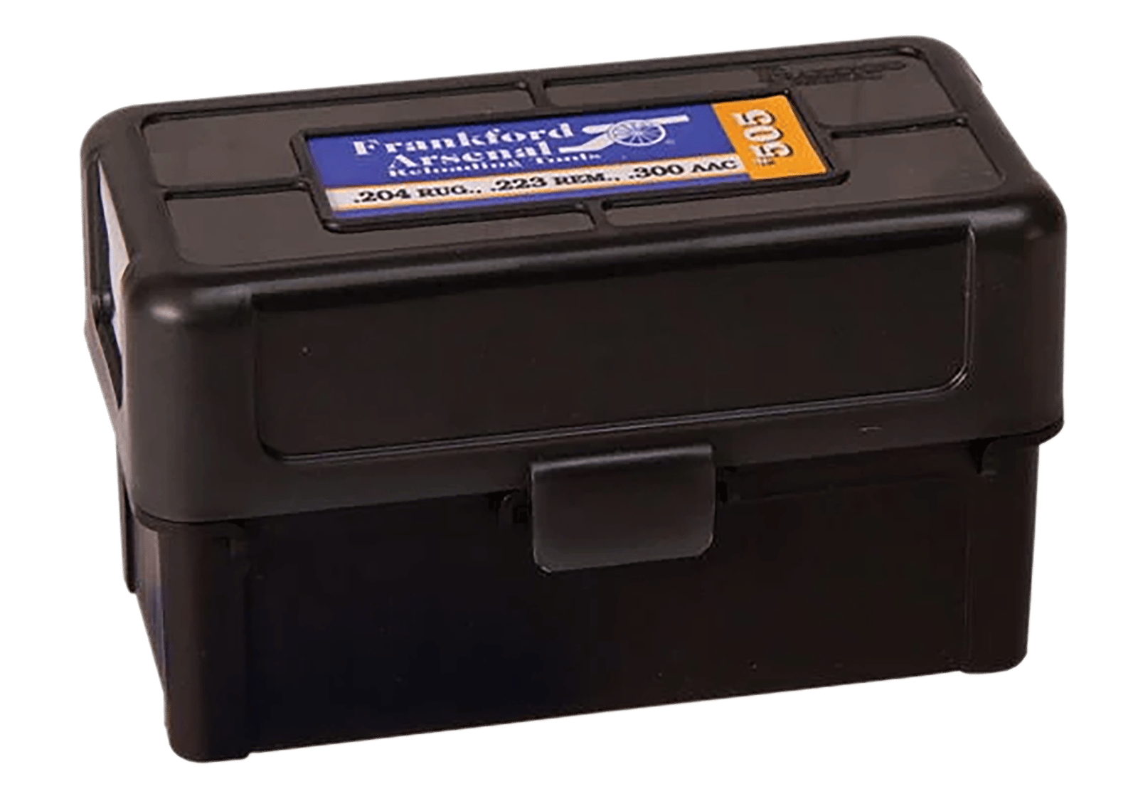 Frankford Arsenal 1083786 Hinge-Top Ammo Box 17/204/223Cal Black Polymer 50rd