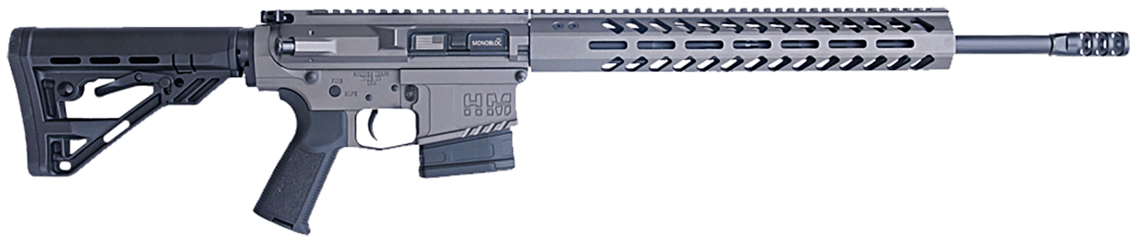 HM Defense HM1065 Avenger  6.5 Creedmoor 10+1 20" Black Cerakote Match Grade Barrel, Tungsten Gray Cerakote 14" Picatinny Rail Aluminum Receiver, Black Synthetic Mil-Spec HM Stock, Black Polymer Grip