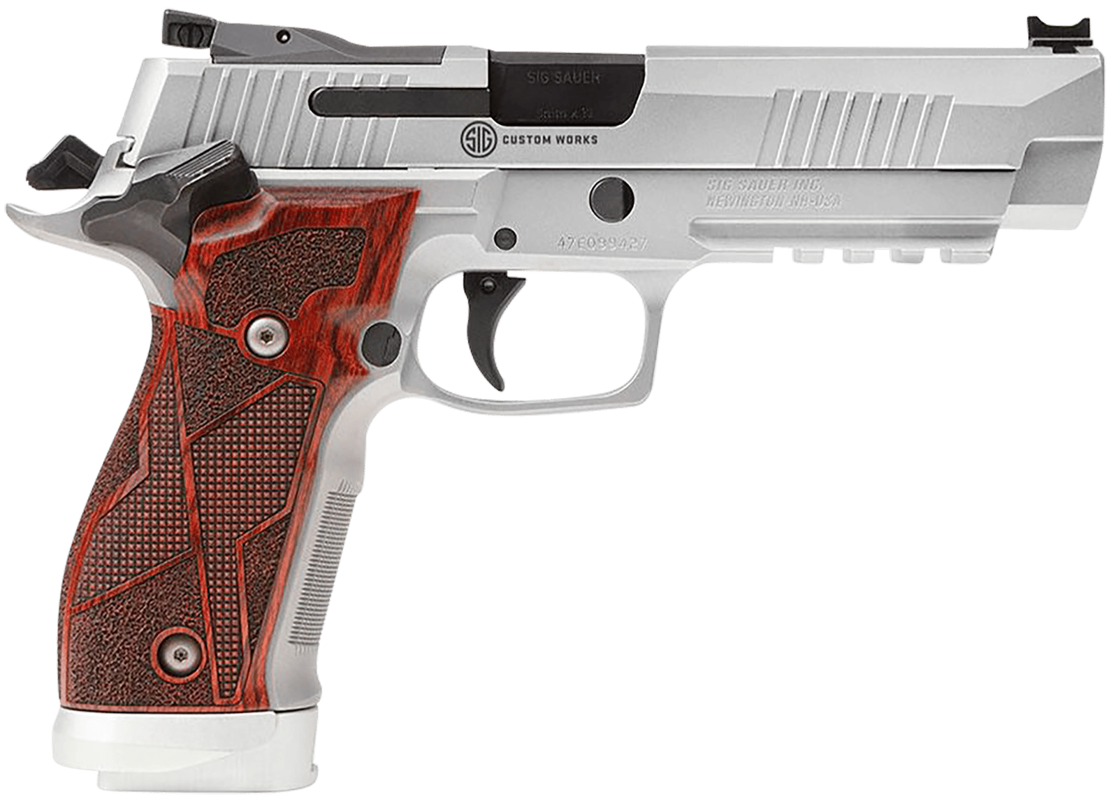 Sig Sauer 226X59CLASSIC10 P226 X-Five Classic 9mm Luger 10+1 (3) 5", Stainless, Picatinny Rail & Beavertail Frame, Serrated Optic Cut Slide, Custom Hogue Cocobolo Grip