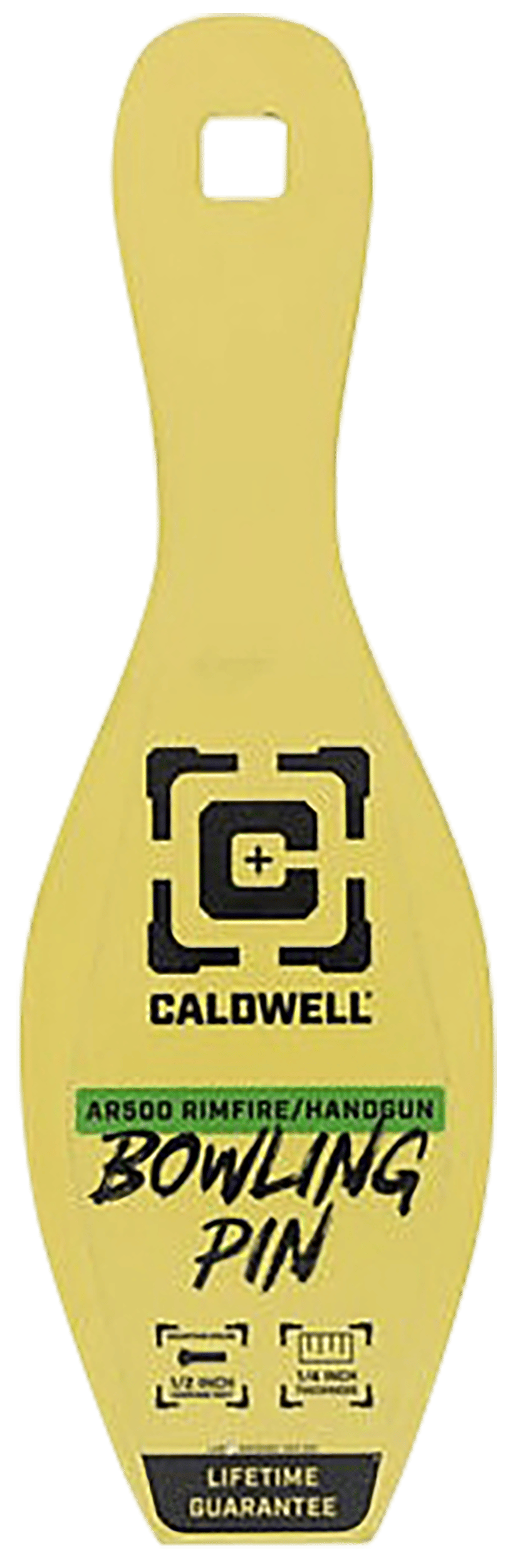 Caldwell 4002312   Rimfire/Handgun Yellow AR500 Steel Bowling Pin 1/4" Thick
