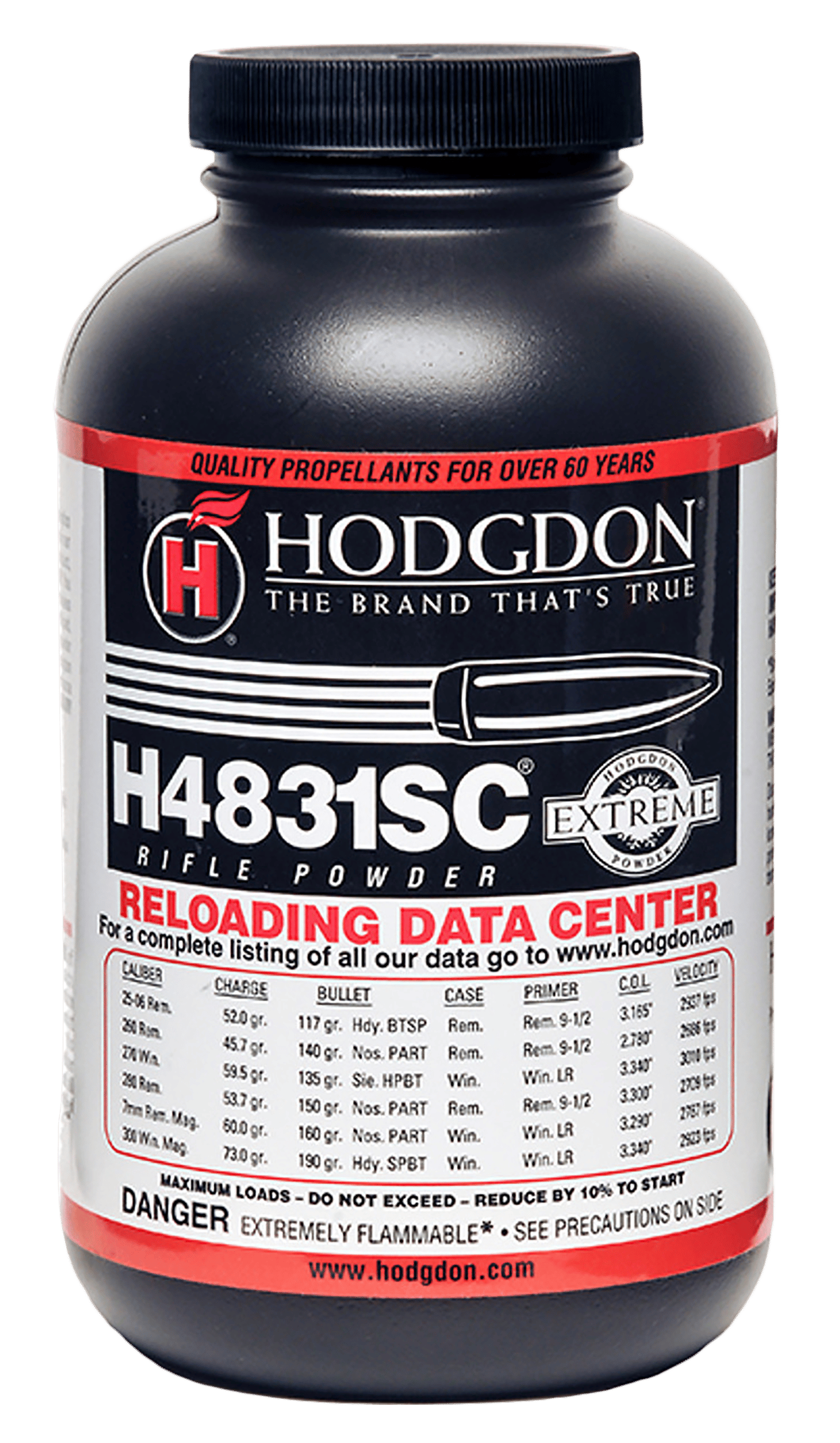 Hodgdon 48311S Extreme H4831SC Rifle Powder Multi-Caliber 1 lb