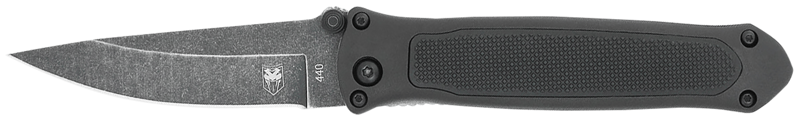 CobraTec Knives BLKHRQS Quick Strike  3.25" Folding Drop Point Plain Stonewashed 440 SS Blade, 4.50" G10 Handle
