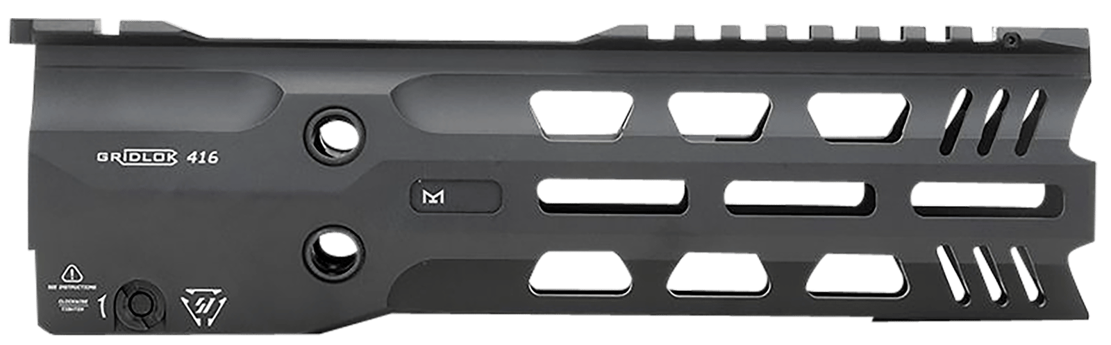 Strike Industries GRIDLOK416L9 GridLok Lightspeed With Quick Detach System 9"L 1.57"D M-LOK Black Aluminum for HK 416, HK MR556, M27 IAR