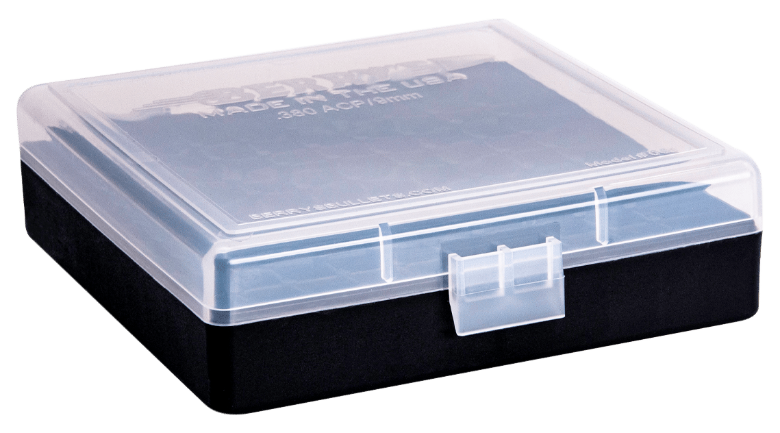 Berry's 87412 Ammo Box  9mm/380ACP Clear/Black Polypropylene 100rd