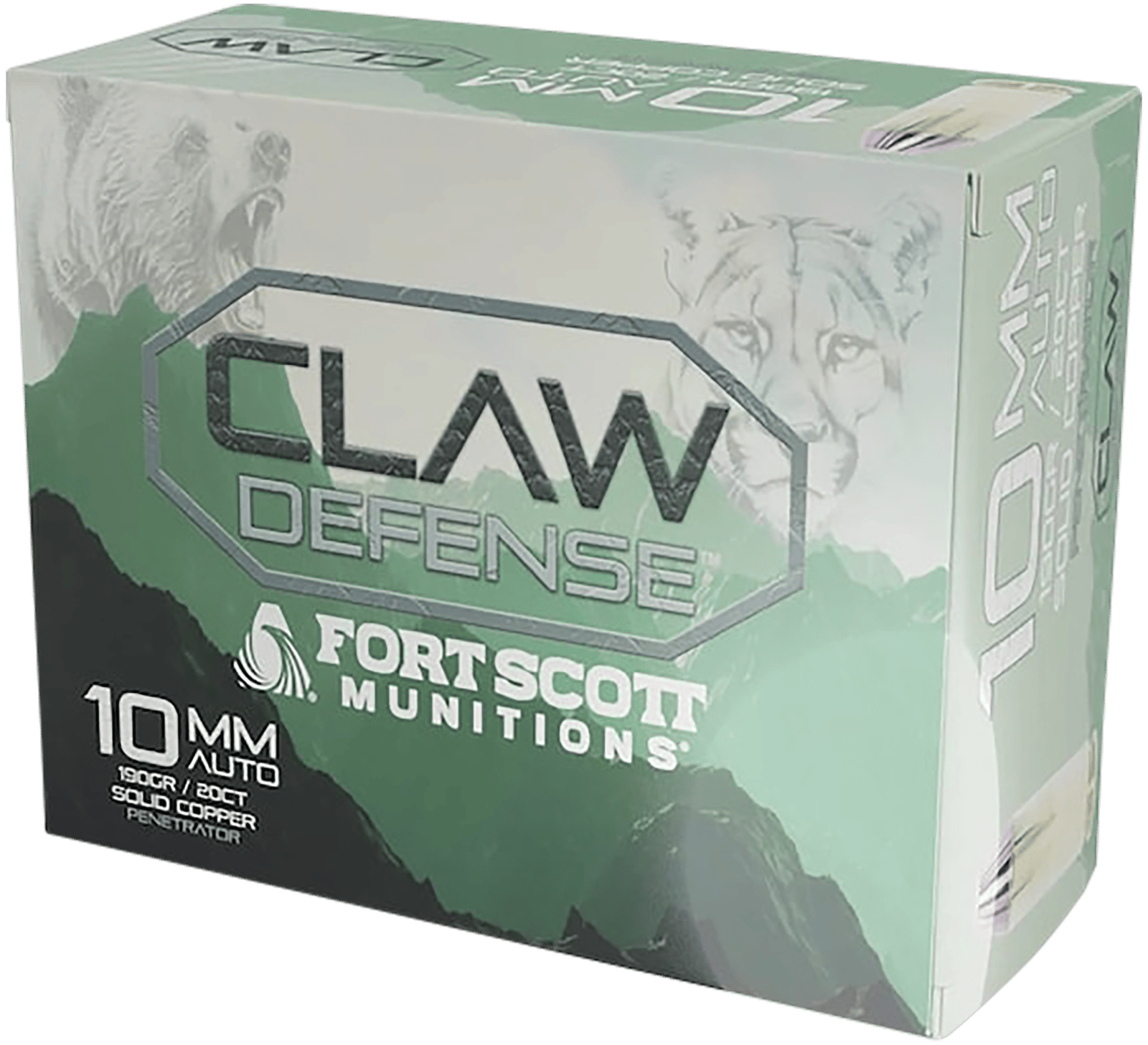 Fort Scott Munitions 10MM190SCVFNCD Claw Defense  10mm 190gr 20 Per Box/25 Case
