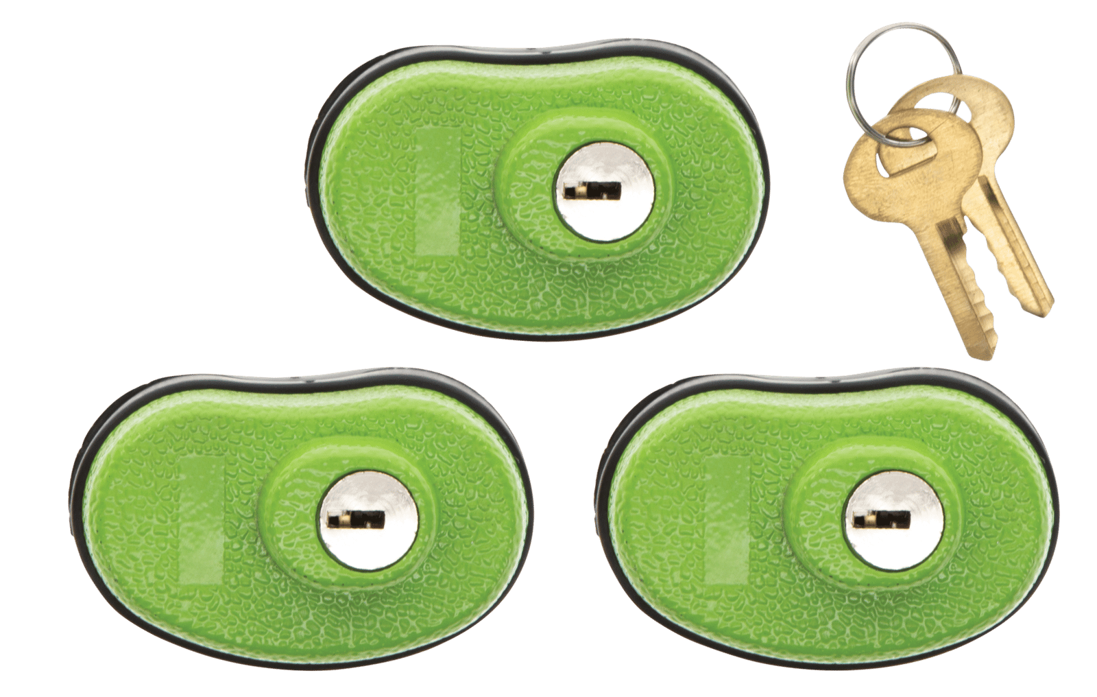 Lockdown 1118825 Keyed Trigger Lock  Open With Key Green Rubber 3 Pack