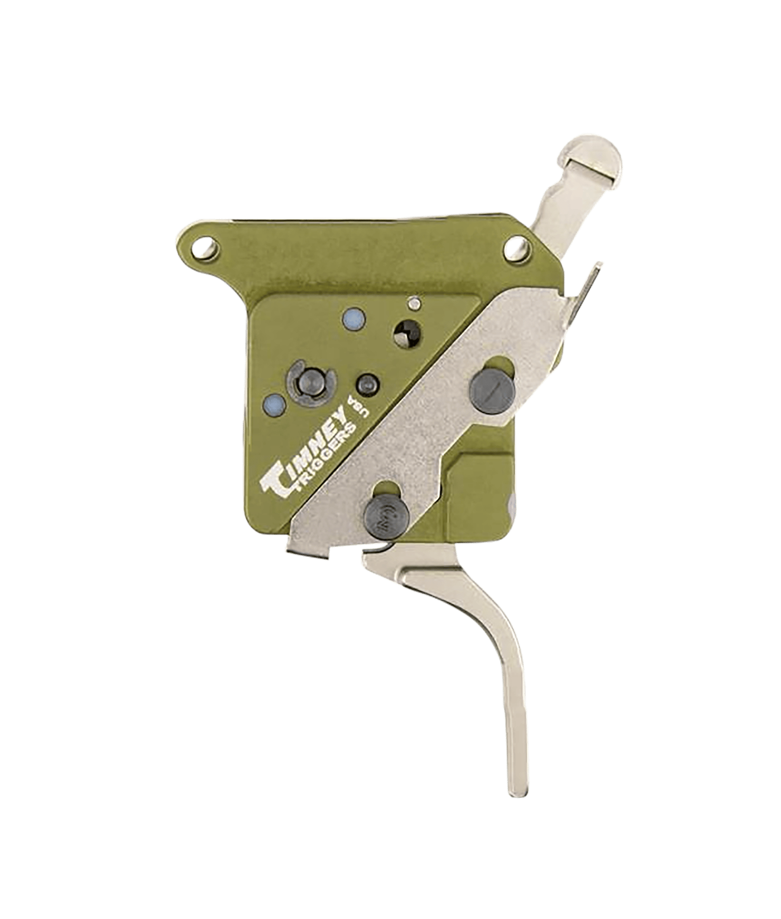 Timney Triggers 51716V2 Elite Hunter  Straight Trigger with 3 lbs Draw Weight & Green/Nickel Finish for Remington 700 Right