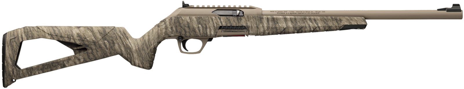 Winchester Repeating Arms 521163102 Wildcat  22 LR 10+1 18" Flat Dark Earth Perma-Cote Button-Rifled Barrel, Flat Dark Earth Picatinny Rail Polymer Receiver, Picatinny Rail Forend, Mossy Oak Bottomlan