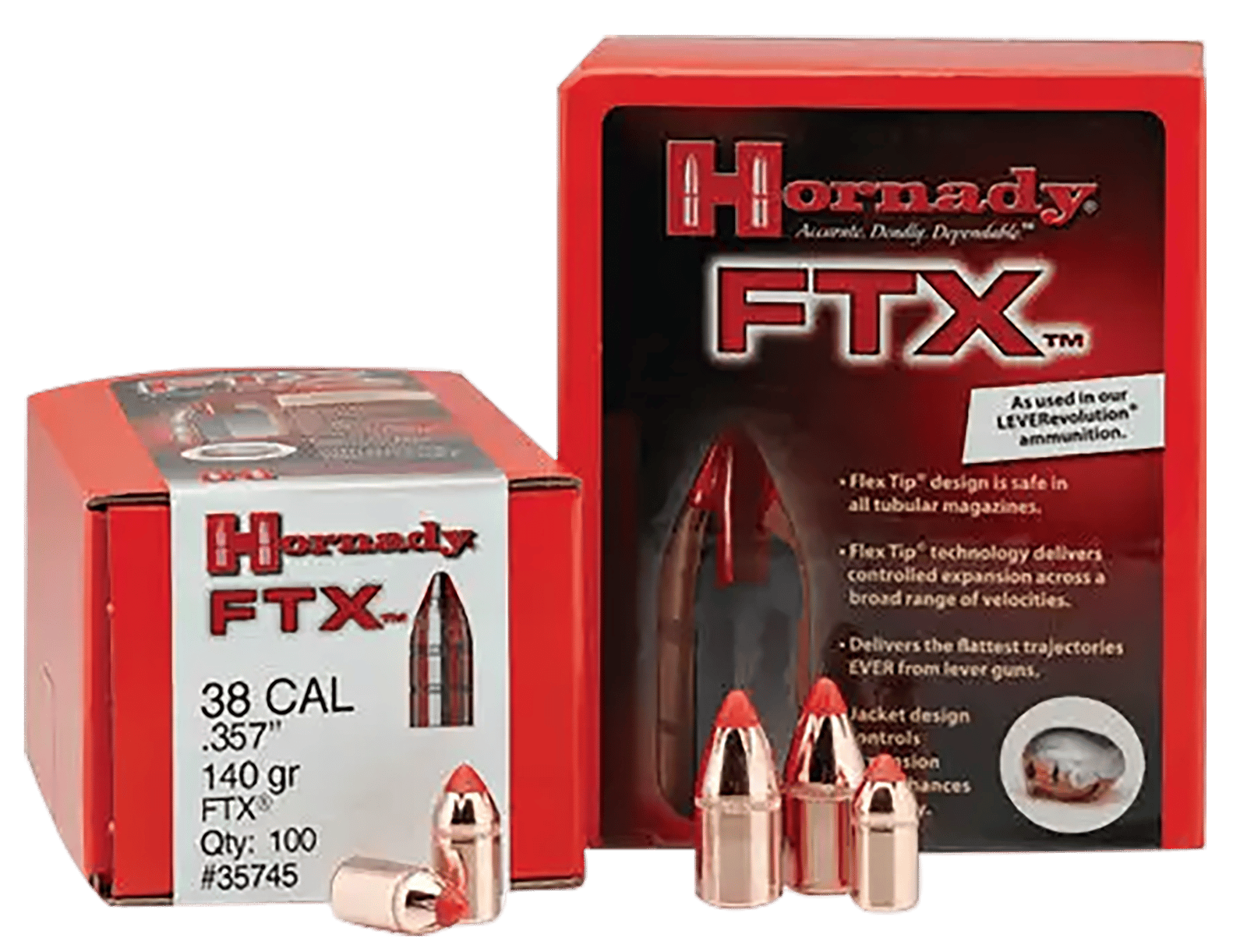 Hornady 30396 FTX  30 Cal .308 160 gr Flex Tip eXpanding 100 Per Box/ 15 Case