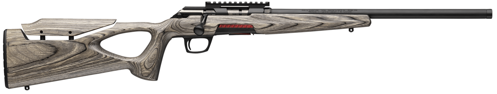 Winchester Repeating Arms 5252271003 Xpert Target 21 Sharp 10+1 18" Matte Black Threaded Bull Barrel, Matte Black Picatinny Rail Steel Receiver, Gray Adj Comb & LOP Thumbhole Laminate Stock