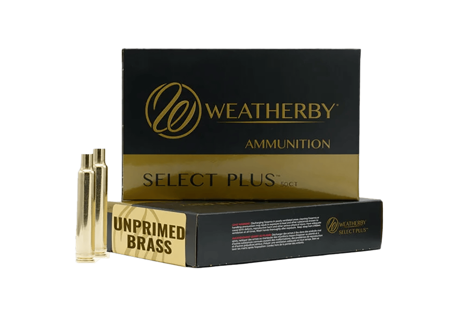 Weatherby BRASS653CT50 Select Plus Unprimed Cases 6.5-300 Wthby Mag Rifle Brass 50/Box