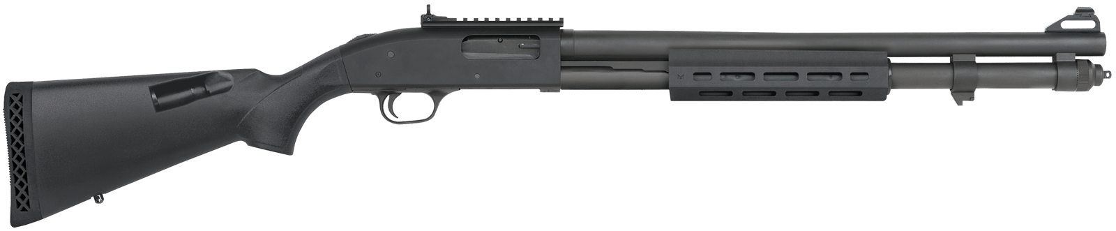 Mossberg 50768 590A1 Tactical 12 Gauge 3" 8+1 20" Cylinder Bore Barrel Black Rec with XS Ghost Ring Sights Black Fixed with Storage Compartment Stock Right Hand Includes M-LOK Handguard